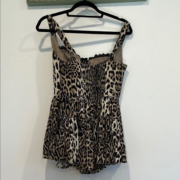 Sky to moon WILD ONES ROMPER Leopard Print Women's Intimate mini play medium new - Picture 6 of 8